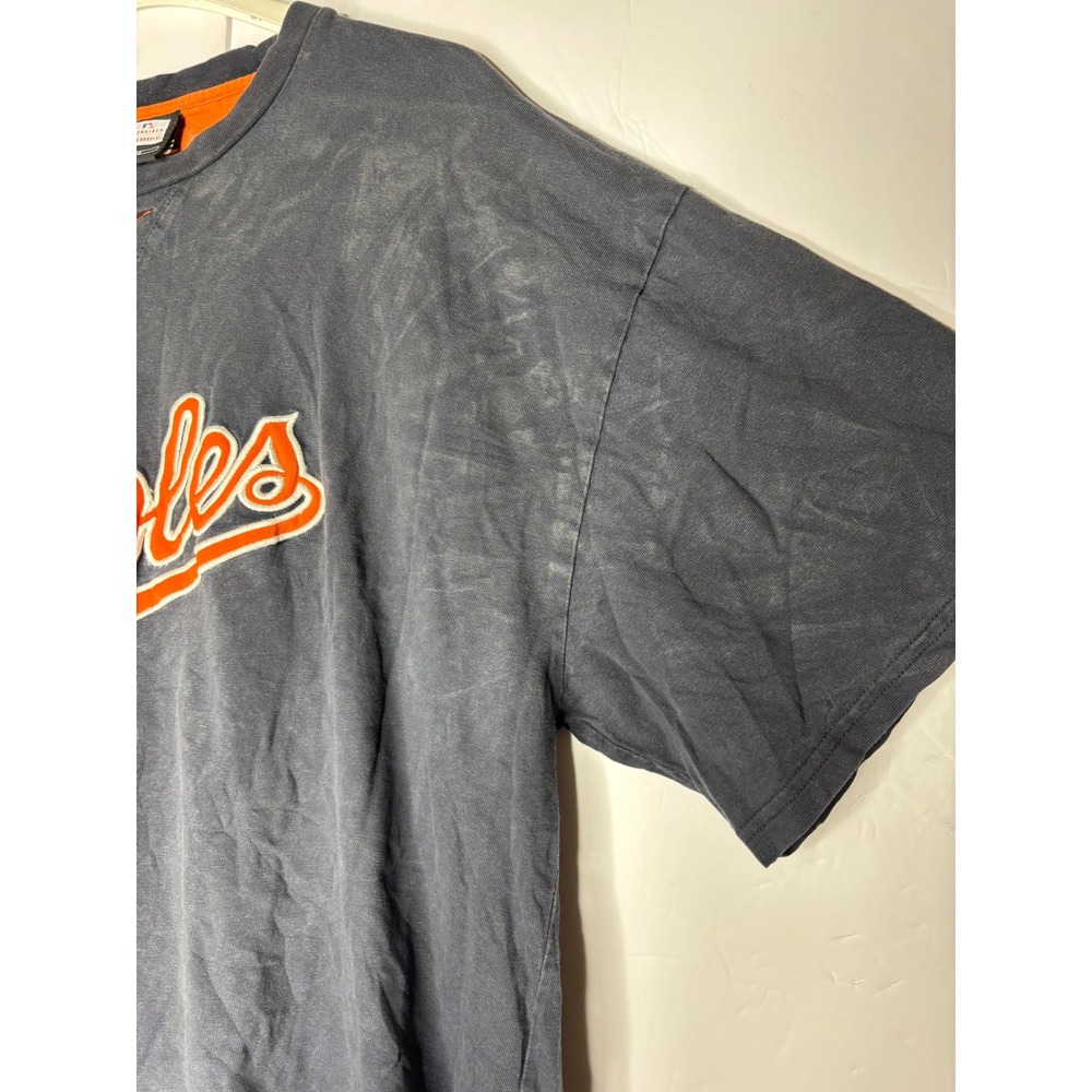 Nike Team Baltimore Orioles MLB T-Shirt XXL Faded Black Vintage Embroidered Logo - Picture 5 of 9